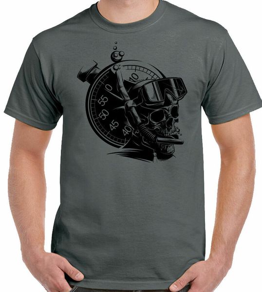 

scuba diving t-shirt skull mens funny scuba diver snorkelling equipment sea, White;black