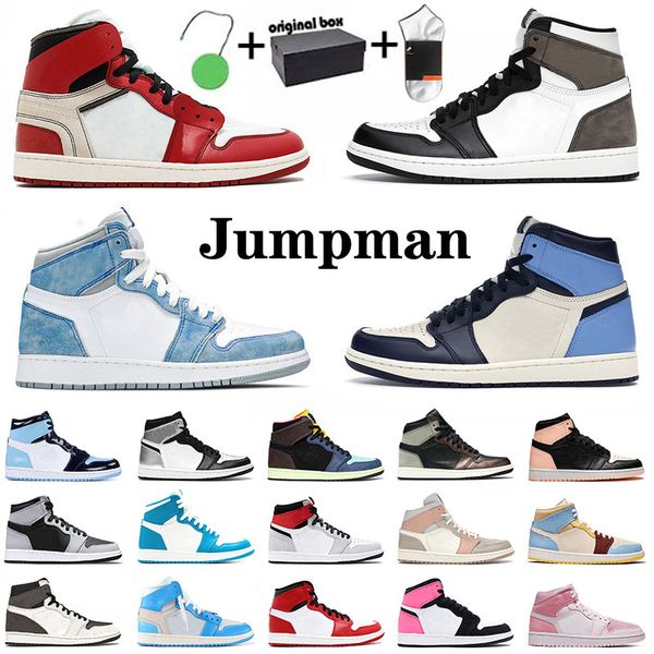 

with box authentic jumpman mens womens retro basketball shoes hyper royal university blue 1 high dark mocha 1s mid sneakers bio hack obsidia