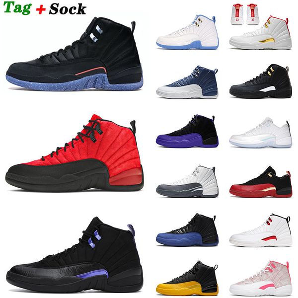 

basketball shoes 12s utility fashion mens jumpman flu game womens sneakers size 36-47 dark concord the master low easter twist trainers spor, White;red
