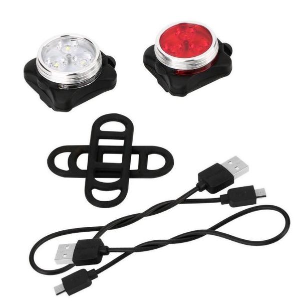 

bike lights built-in battery usb rechargeable led bicycle light lamp cycling set bright front headlight rear back tail lanterna