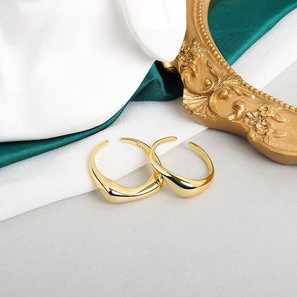 

wedding rings women open ring exaggerated adjustable index finger female tide ins design fashion hip hop tail jewelry gifts, Slivery;golden