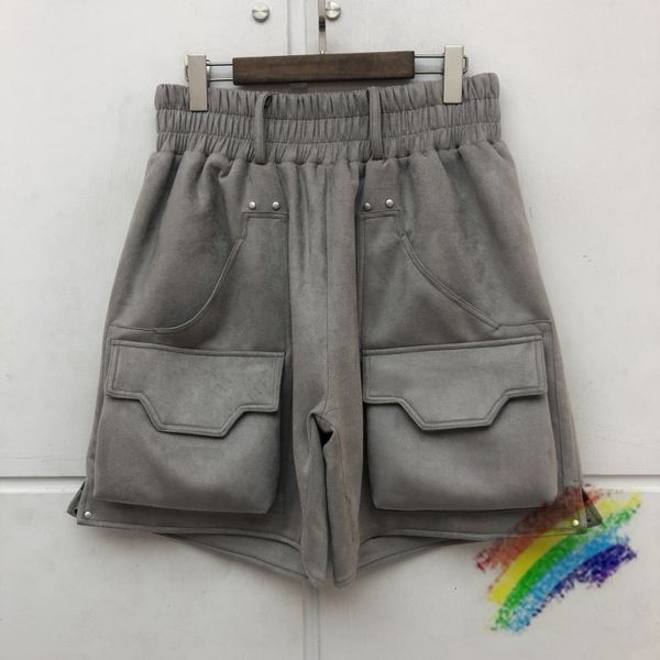 

men's shorts heavy fabric suede breasted mesh men women quality loose 5s9s, White;black