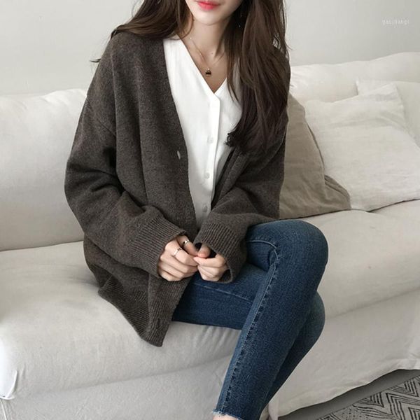 

women's knits & tees soft cashmere cardigan women sweater autumn winter v-neck jacket femme casual outwear coat1, White