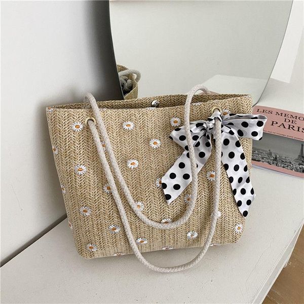 

evening bags trend straw shoulder bag women tote 2021 woven summer beach