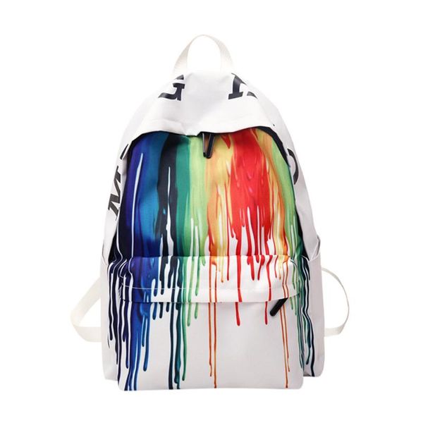 

outdoor bags women fashion 2021 colorful backpack canvas bag large capacity student travel vintage backpacks 1216