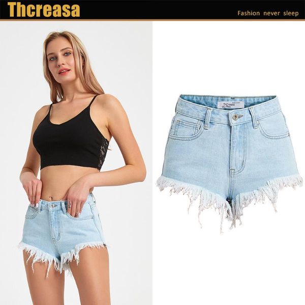 

amazon denim super shorts, european and american style hip lift, hairline wide leg pants, pants women's jeans, Blue