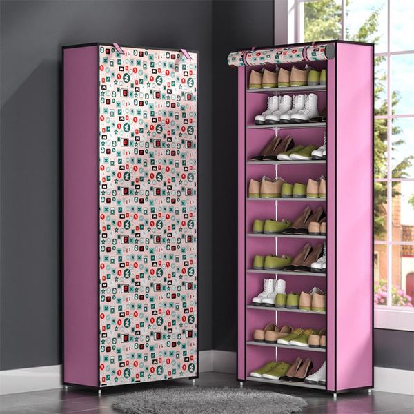 

hooks & rails 2022 shoe rack dust cover multi-layer outer simple cloth storage indoor