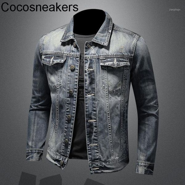 

men's jackets foreign trade fashion slim denim jacket, Black;brown