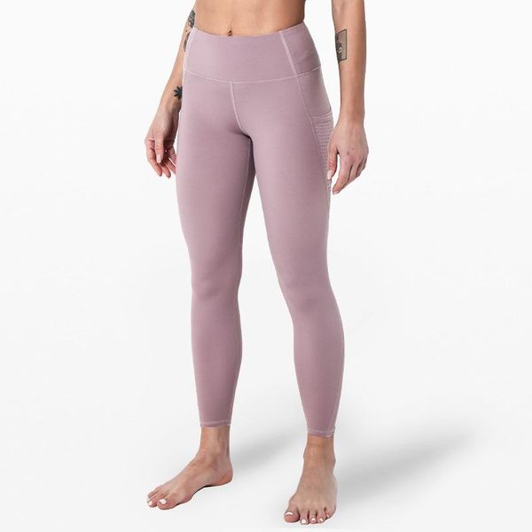 

yoga outfit seamless pants for women 2021 slim fitness clothing elastic waist ankle-length casual sport with pocket u344