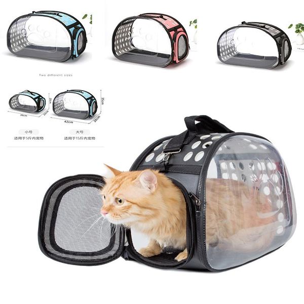 

cat carriers,crates & houses pet outdoor handbag bag breathable carrier bagfor dog transparent space travel carry oblique outfor