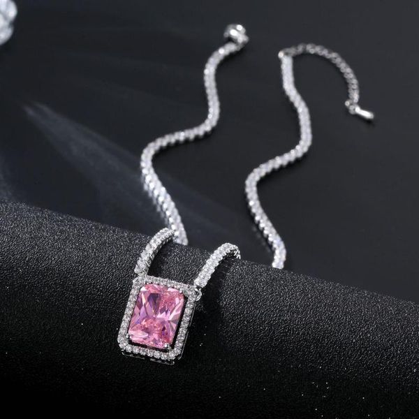 

chokers charm crystal pendant tennis necklace for women silver color collor choker chain wedding hiphop jewelry gifts kbn134, Golden;silver