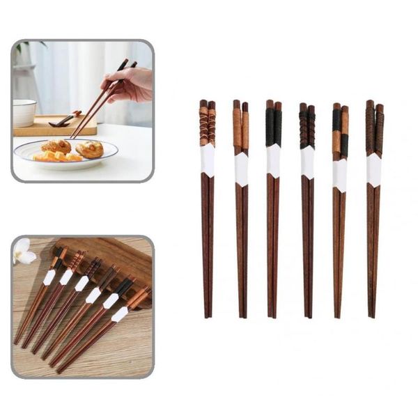 

chopsticks practical 6 pair good camping picnic rice portable no odor for household