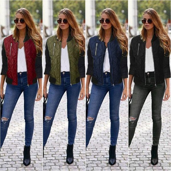 

women's jackets vicabo women long sleeve ladies clothes outwear color patchwork classic zipper windbreaker coat woman jacket, Black;brown