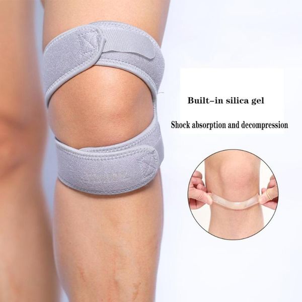 

fitness knee support patella belt elastic bandage tape sport strap pads protector band relieve joint pain and running elbow &, Black;gray
