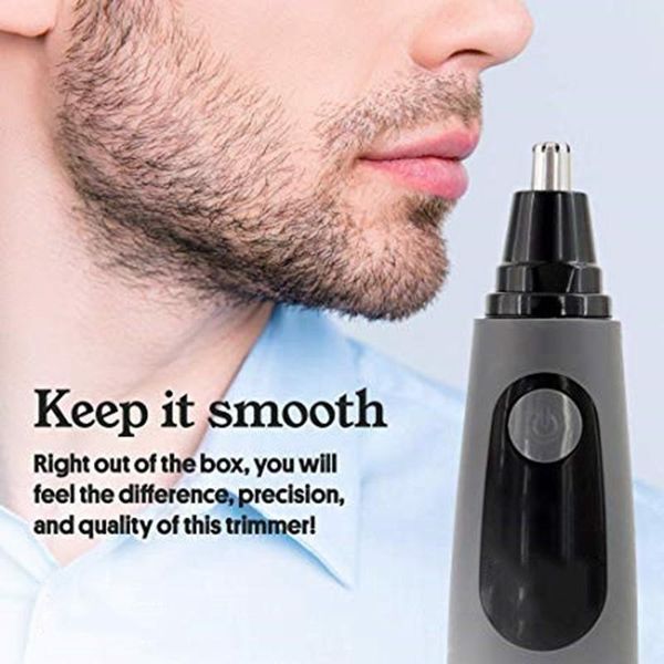 

professional waterproof nose hair trimmer, men's shaving with led lights, black electric & ear trimmers