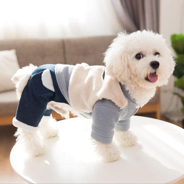 

dog apparel four-legged cotton coat, cat and warm thick autumn winter sweater, small than bear teddy schnauzer