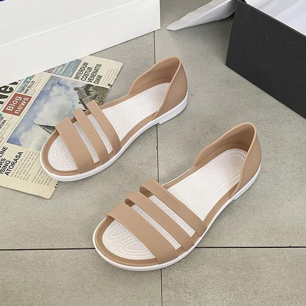 

sandals 2021 women summer fashion comfortable flat casual mary jane round toe open bag root, Black