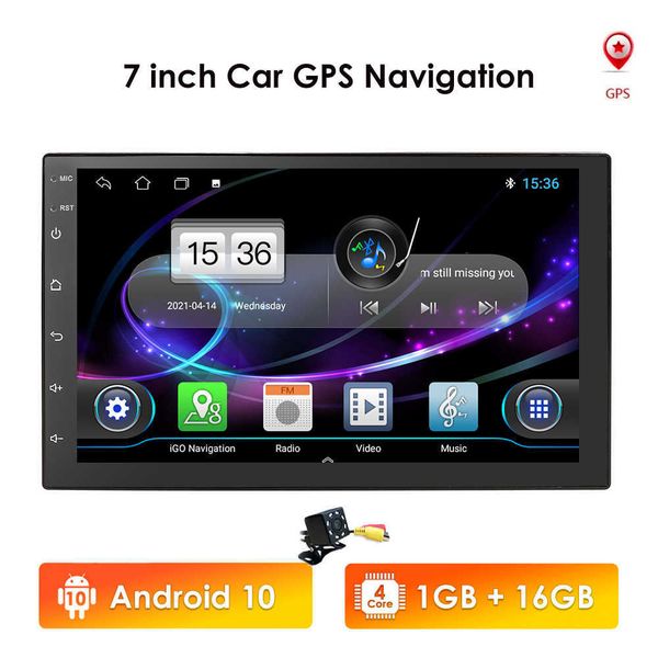 

android 10 car radio stereo gps navigation bluetooth wifi universal 7'' 2din car radio stereo quad core multimedia player audio