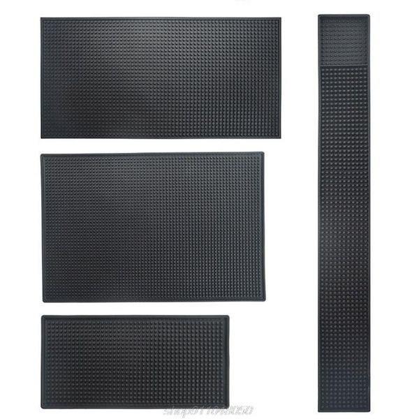 Mats Pads Black Bar Mat Rubber Service Spill Runner Glass Tropfschale Bier Getränkeschiene M10 21 Dropship