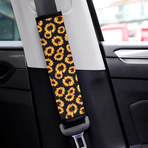 

steering wheel covers 1 set 6pcs sunflower car accessories keyring cover