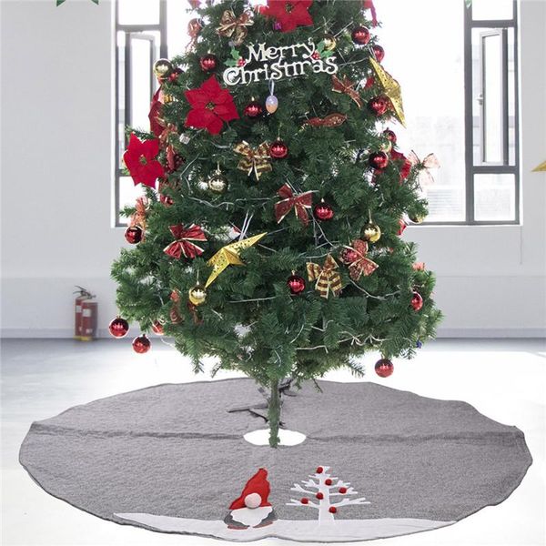 

christmas decorations faceless doll gray tree skirt apron party home