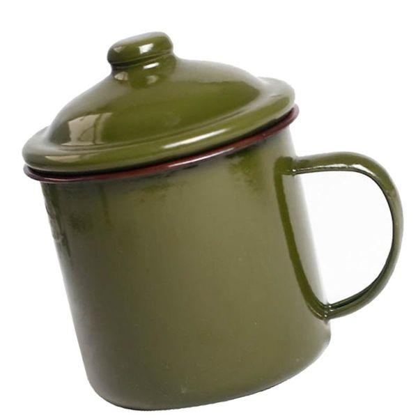 

vintage enamel water mug drinking cup portable watr practical tea mugs