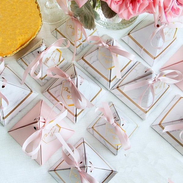 

gift wrap customized gifts box wedding favors and candy boxes party supplies triangular pyramid chocolate package paper bags