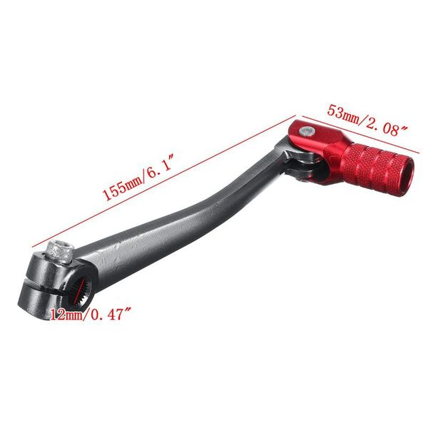 

red gear lever for whoop pit dirt bike monkey pitbike 90cc 110cc 125cc 140cc 4-stroke handlebars