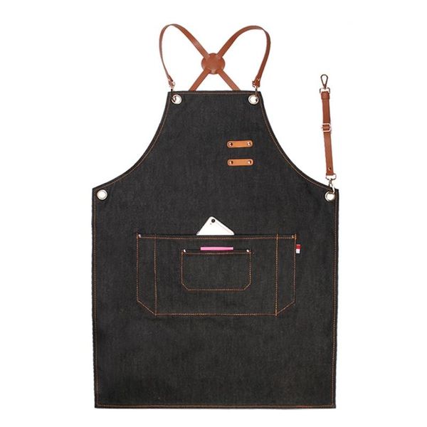 

aprons chef adjustable barista apron with pockets kitchen cooking baking