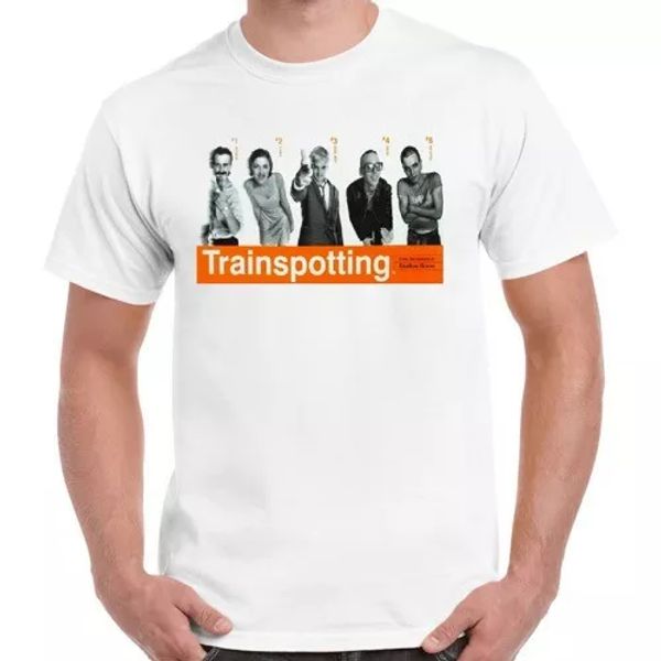 

trainspotting cult 90s movie retro t shirt 587, White;black