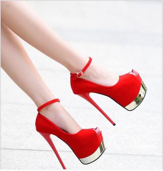 

women sandals white pearl women's suede fish mouth heel fine high heels slender bridal pumps wedding shoes sandalias, Black