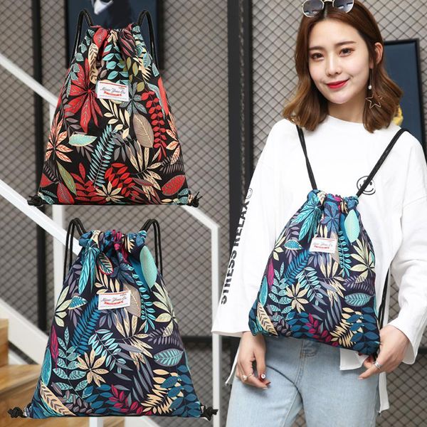 

outdoor bags sports gym bag waterproof drawstring women girls backpack for fitness traveling cycling swimming wholesale