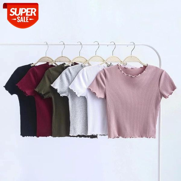 

vintage wood ears o neck short sleeve t-shirt 2018 new woman slim fit t shirt tight tee summer retro 6 colors #he6a, White