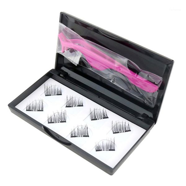 

fashion magnetic eyelashes reusable no glue needed eye makeup false lashes maquillage 3d faux cils magnetique tweezers set 1