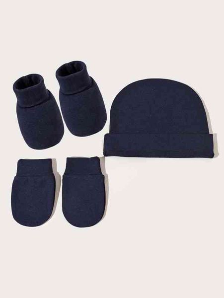 

baby solid beanie & gloves & socks she, Yellow