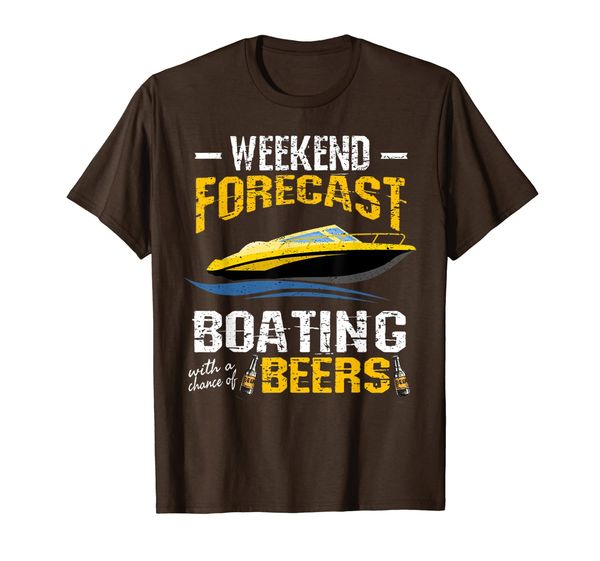 

Weekend Forecast Boating And Beers Camping Drinking Graphic T-Shirt, Mainly pictures