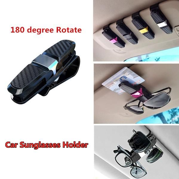 

other interior accessories car glasses holder portable ticket card clamp sun visor sunglasses clip abs eyeglasses case auto