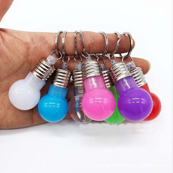 

party decoration creative led flash lights mini bulb chain keyring xmas gift cute keychain