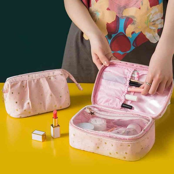 

new women's flannelette travel hand wash velvet cosmetic storage bag