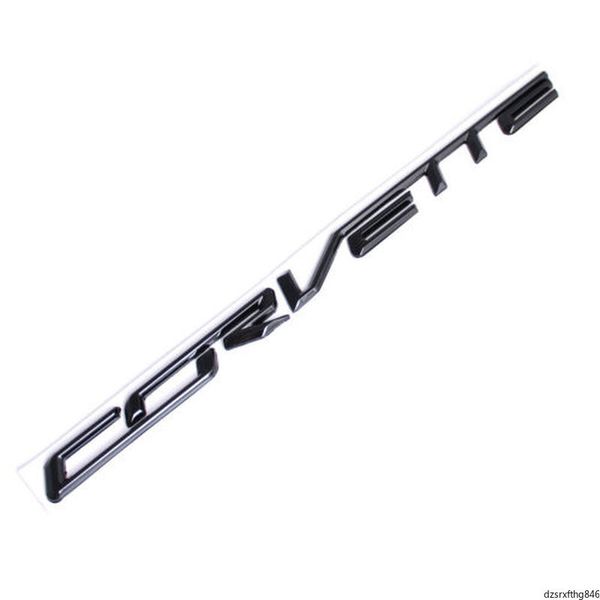 

glossy black corvette emblem car trunk lid sticker decal for corvette c6 c7 stingray chevrolet car accessories