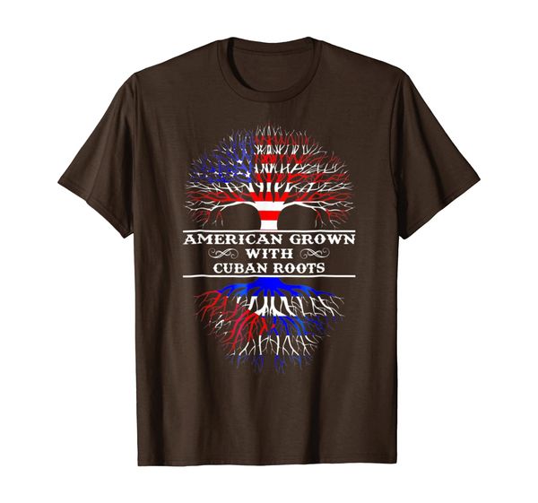 

american grown with cuban roots t-shirt, White;black