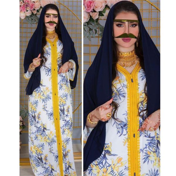 

ethnic clothing islamic women abaya dress floral print muslim dubai kaftan eid mubarak fashion evening party outfit lace loose elegant, Red