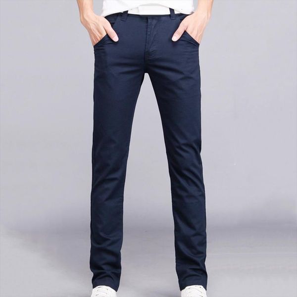 

spring autumn fashionable business women pants casual trousers thin straight solid color men long, Black