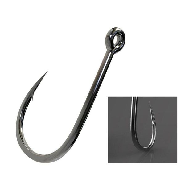 

fishing hooks 500pcs set high carbon steel barbed with eye 2-12# single circle carp hook tackle accessories