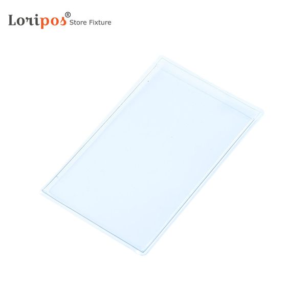 Transparente PVC-weiche Gummi-Preis-Blatt-Display-Taschen-Schutzhülsen-Etikett-Halter Preisschild-Karten-Zeichen-Frame-Papier-Tag-Sprecher