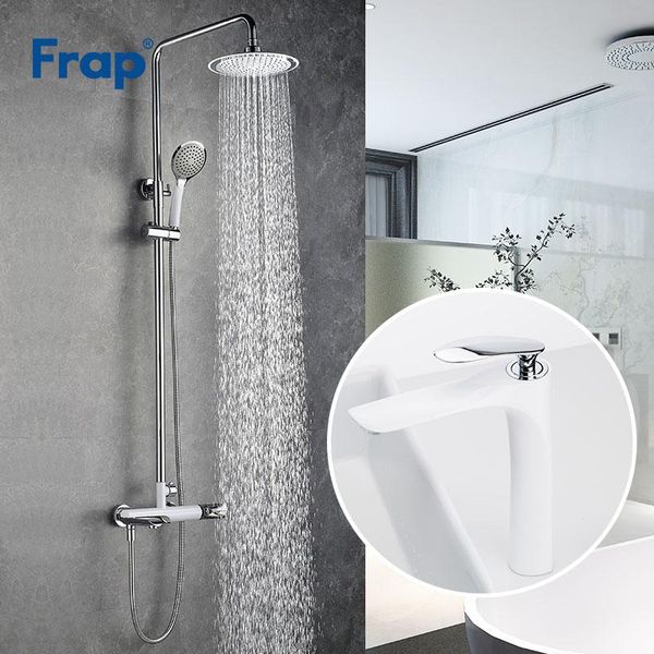 

frap arrival bathroom shower faucet with basin faucets set bathtub taps mixer tap waterfall head y24004+y10097 sets