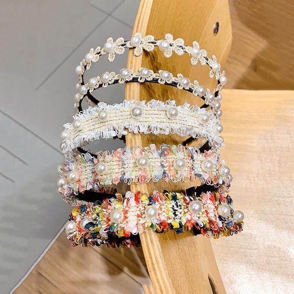 

hair accessories [xwen] 2021 mesh pearl women band female simple hoop girls sweet antiskid headdress fashion oh1814