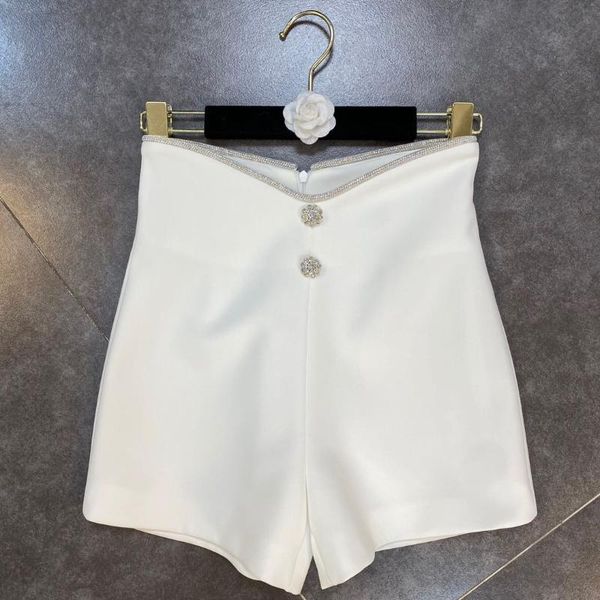 

women's shorts zcsmll high-end style women ultra-positive french temperament woman suit high-waist tide 2021 summer, White;black