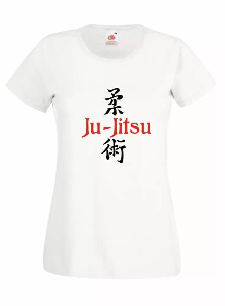 

t-shirt shirt women j2179 jiu-jitsu martial art brazilian martial arts, White;black