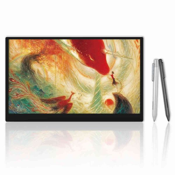 Apoio digital da inclinação do tablet digital da exibição dos gráficos 13.3 polegadas monitor portátil do desenho com tela de toque e nível 8192 do stylus do MPP